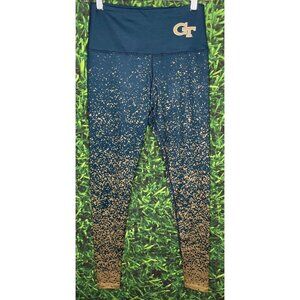 NWT Georgia Tech Yellow Jackets GT Blue Gold Zoozatz Leggings Women’s Small